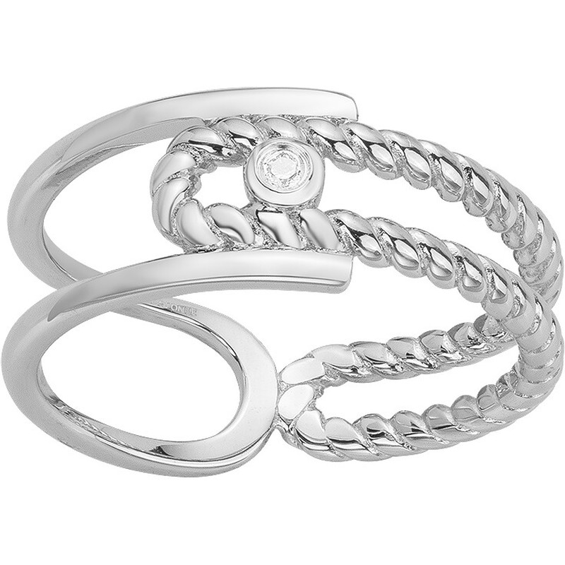Bague diamant et argent « Évidence Océane » La Garçonne Diamant
