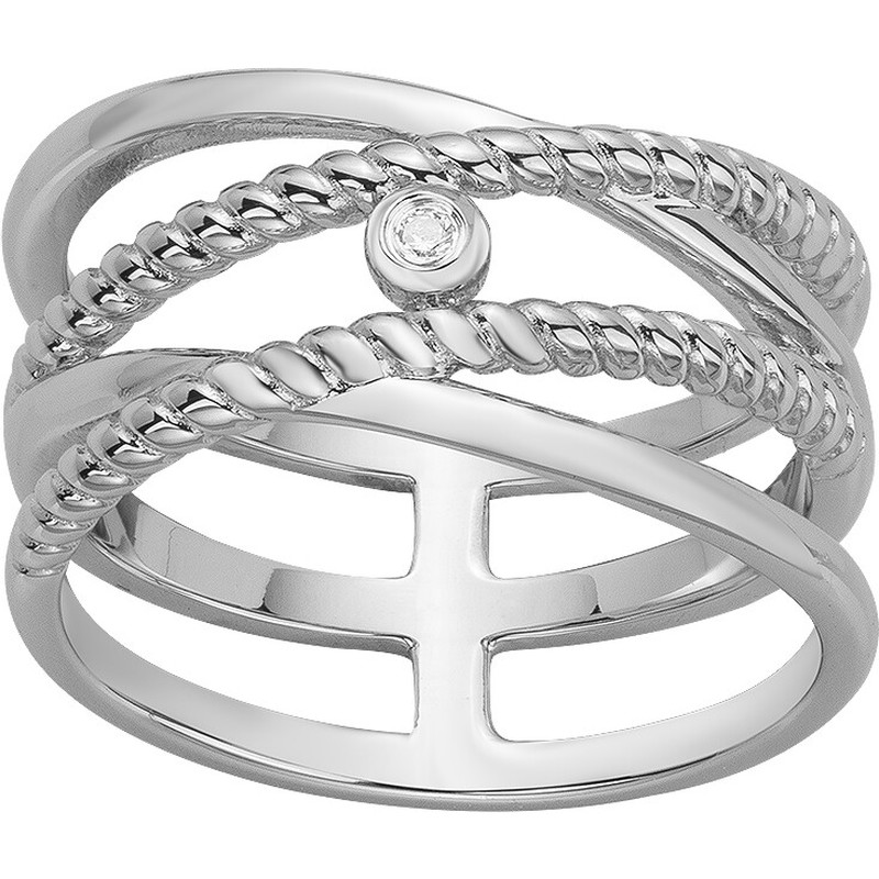 Bague diamant et argent « Harmonie Marine » La Garçonne Diamant