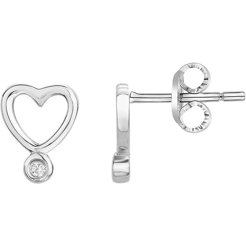 Boucles d'oreilles diamant et argent « DOUCE PROMESSE » La Garçonne Diamant