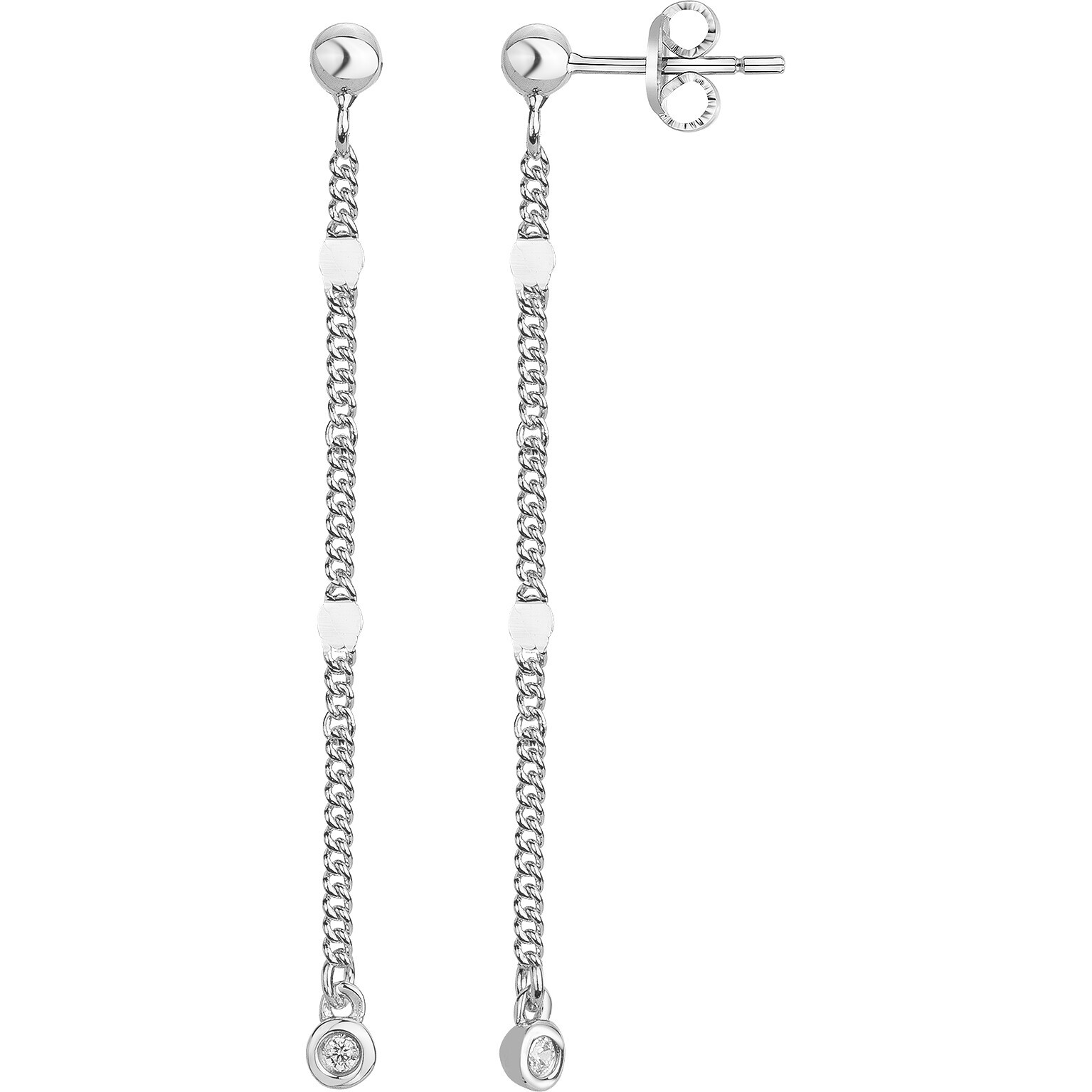 Boucles d'oreilles diamant et argent « Pure Essentielle » La Garçonne Diamant