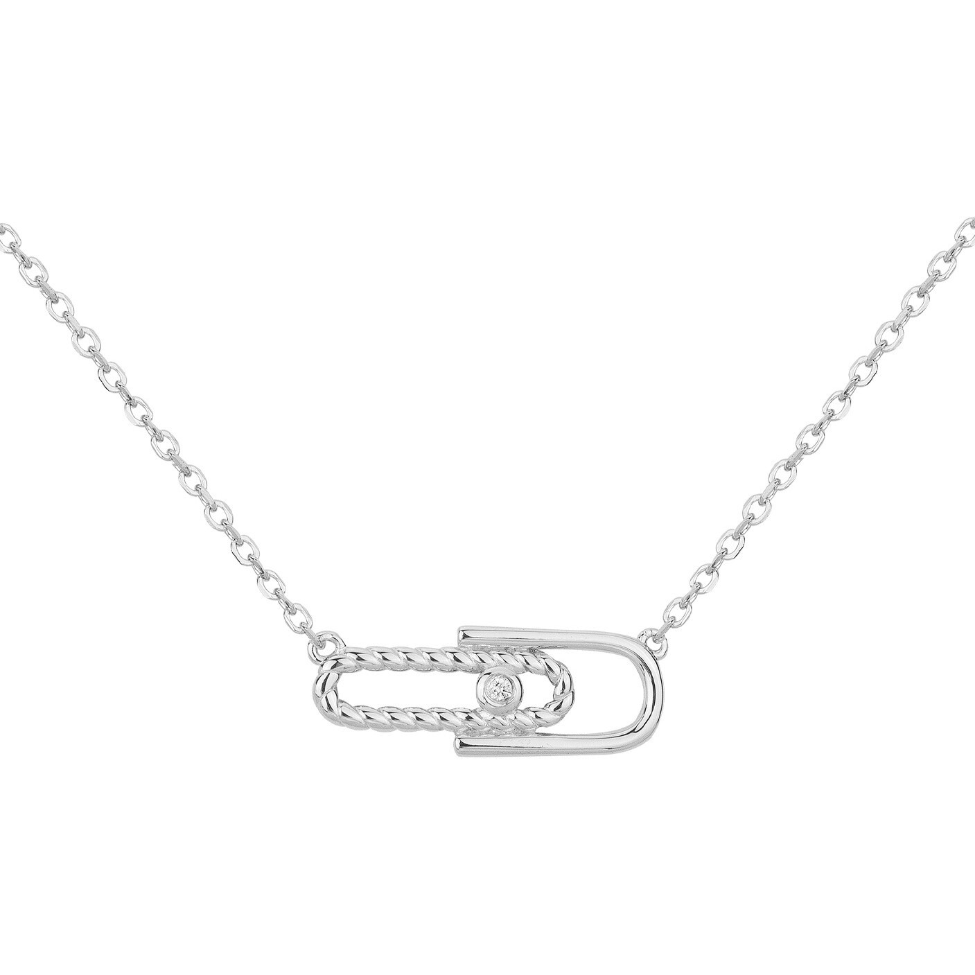 Collier diamant et argent « Évidence Océane » La Garçonne Diamant