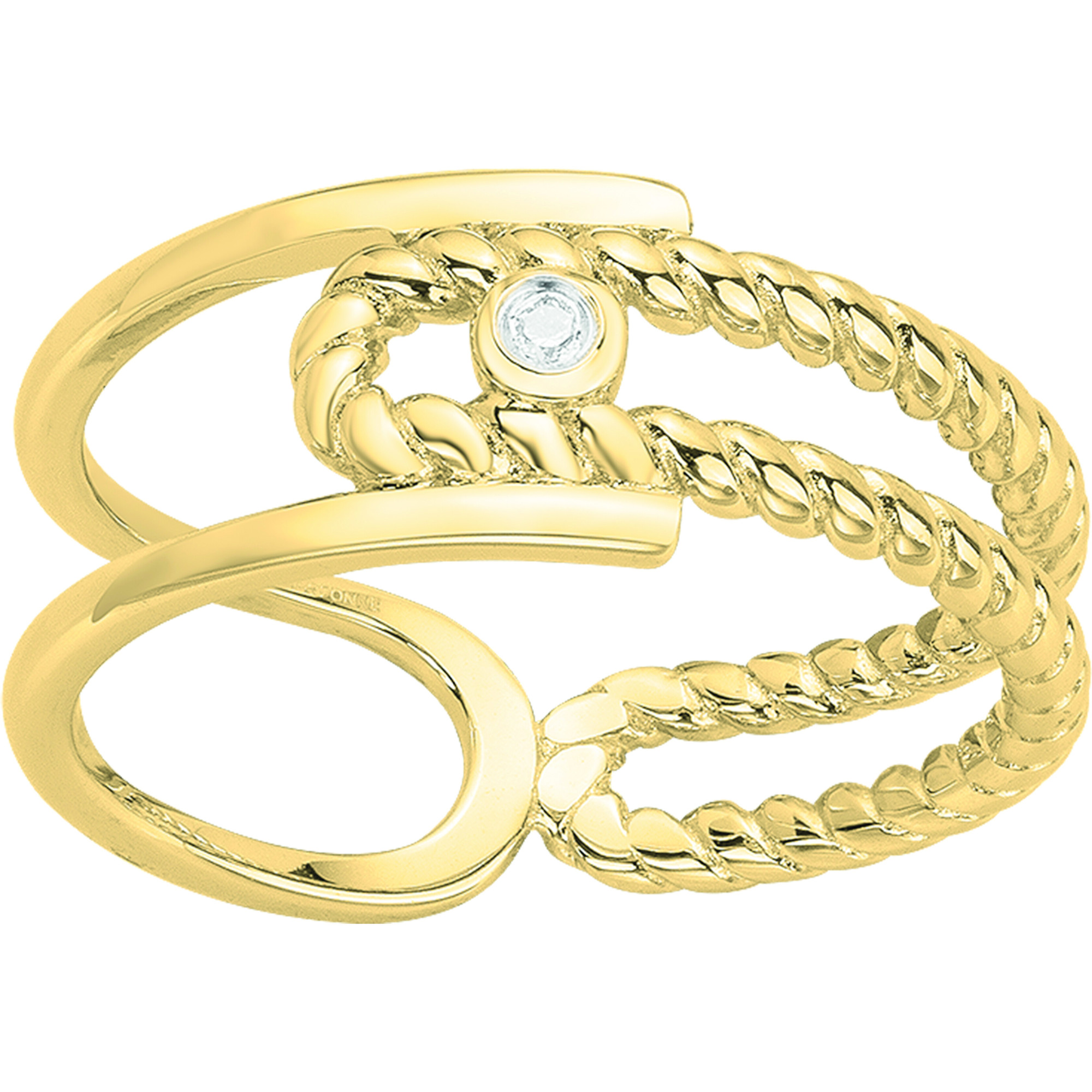 Bague diamant et plaqué or « Évidence Océane » La Garçonne Diamant