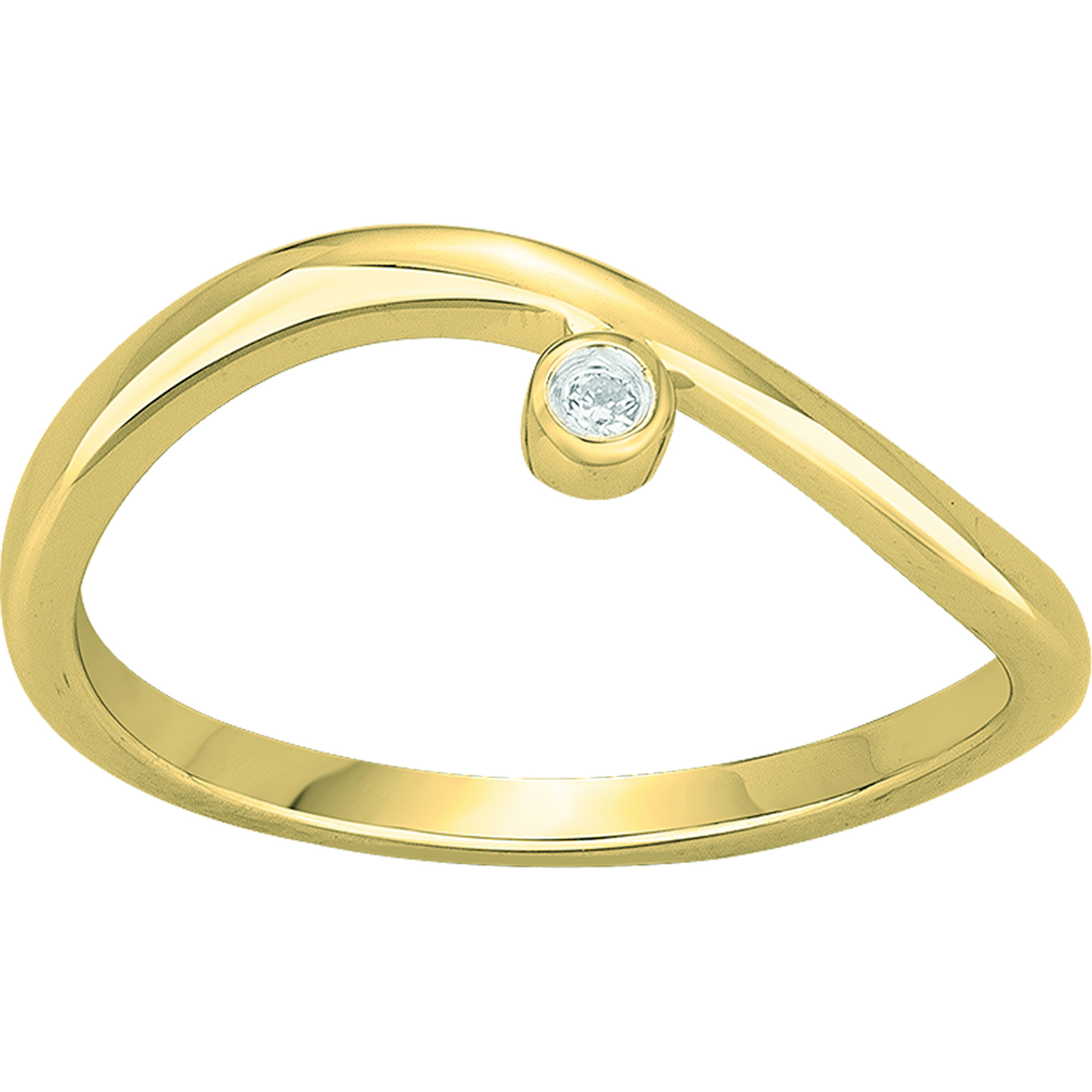 Bague diamant et plaqué or « Douce Marée » La Garçonne Diamant