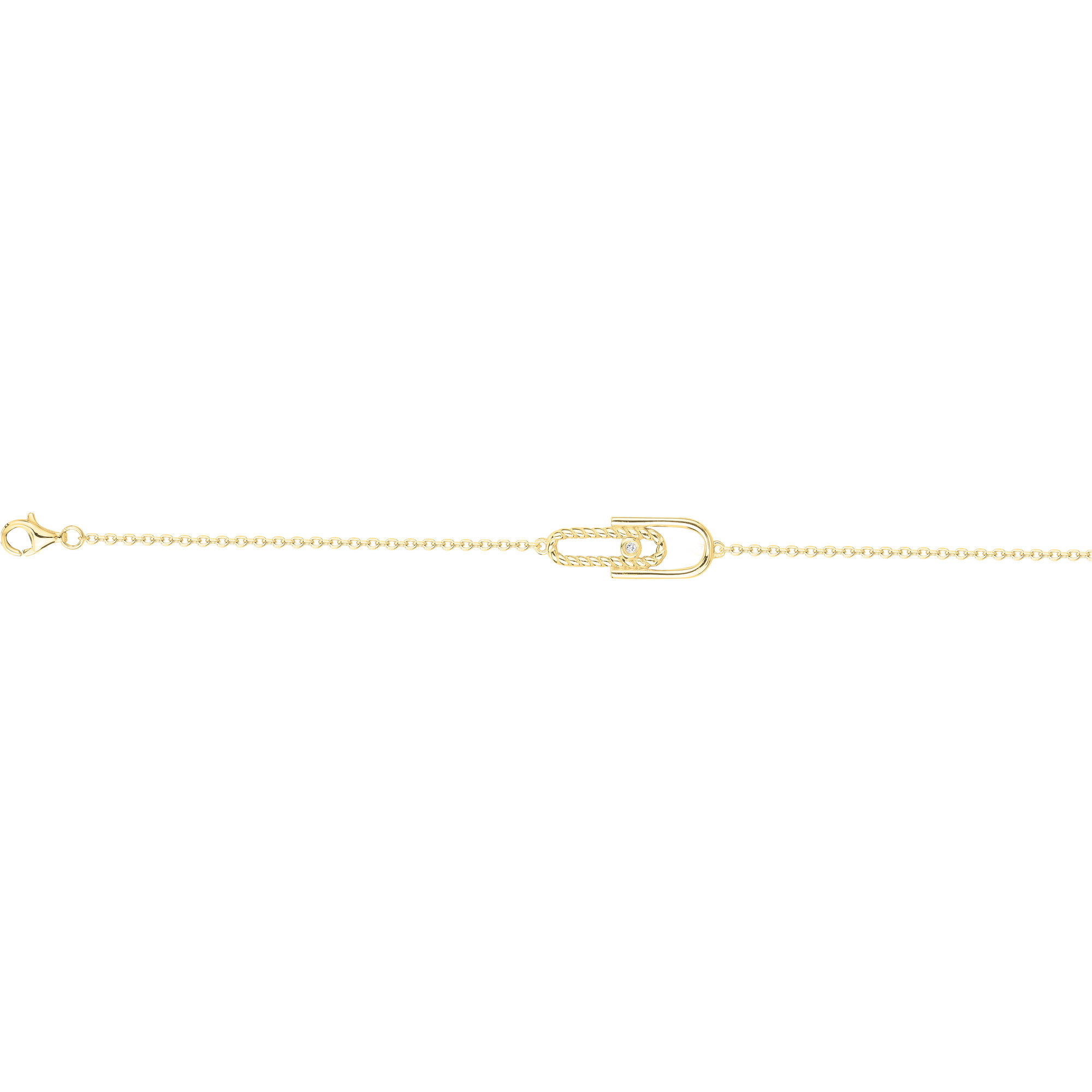 Bracelet diamant et plaqué or « Évidence Océane » La Garçonne Diamant