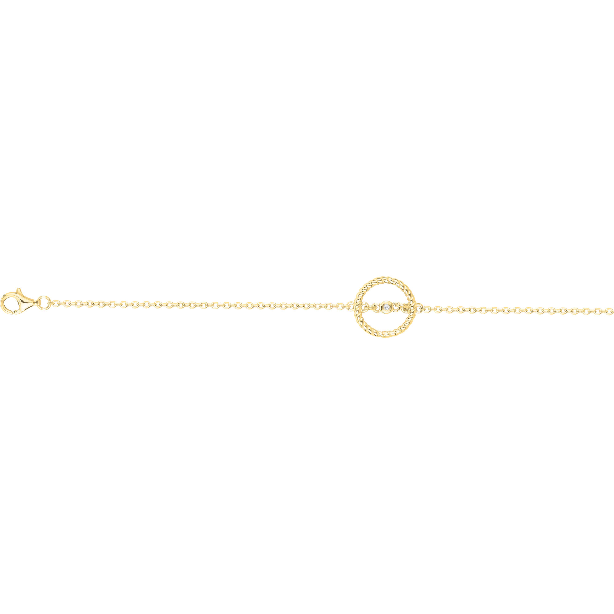 Bracelet diamant et plaqué or « Rêveuse » La Garçonne Diamant