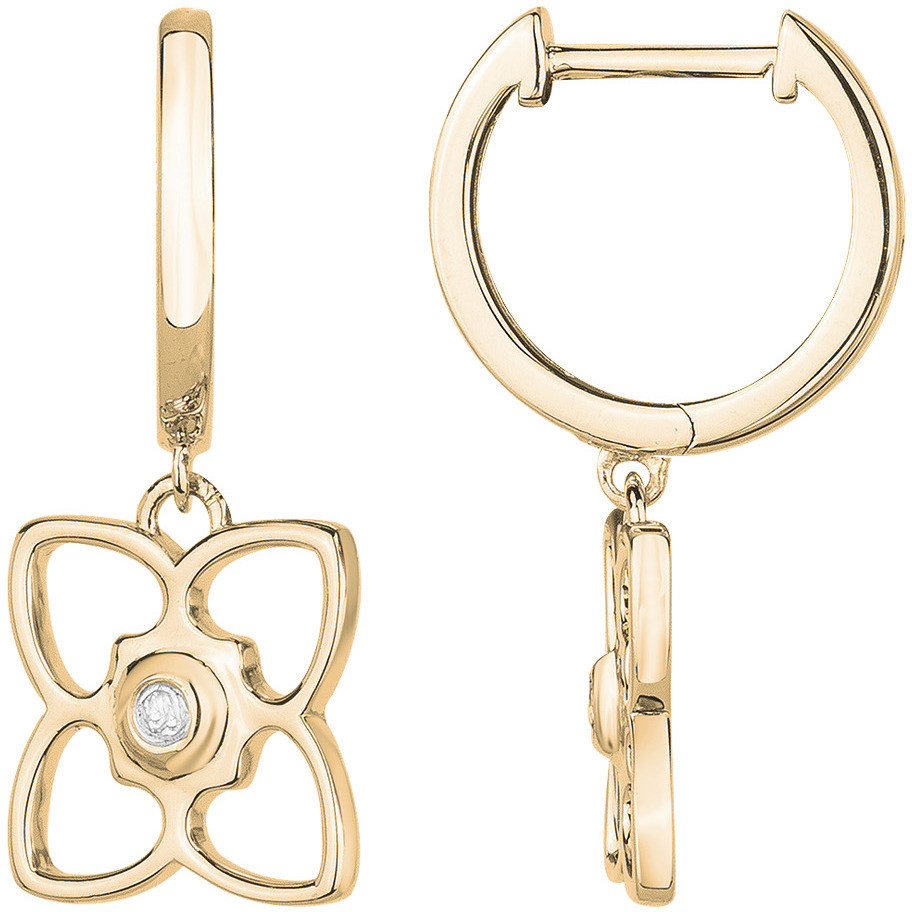 Boucles d'oreilles diamant et plaqué or « Fiorella » La Garçonne Diamant
