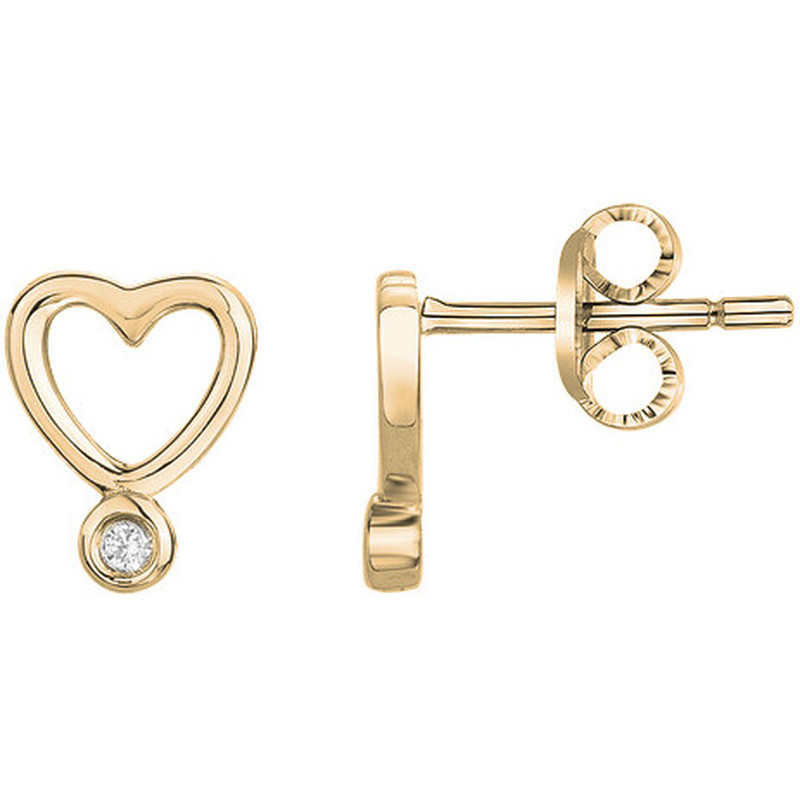 Boucles d'oreilles diamant et plaqué or « DOUCE PROMESSE » La Garçonne Diamant