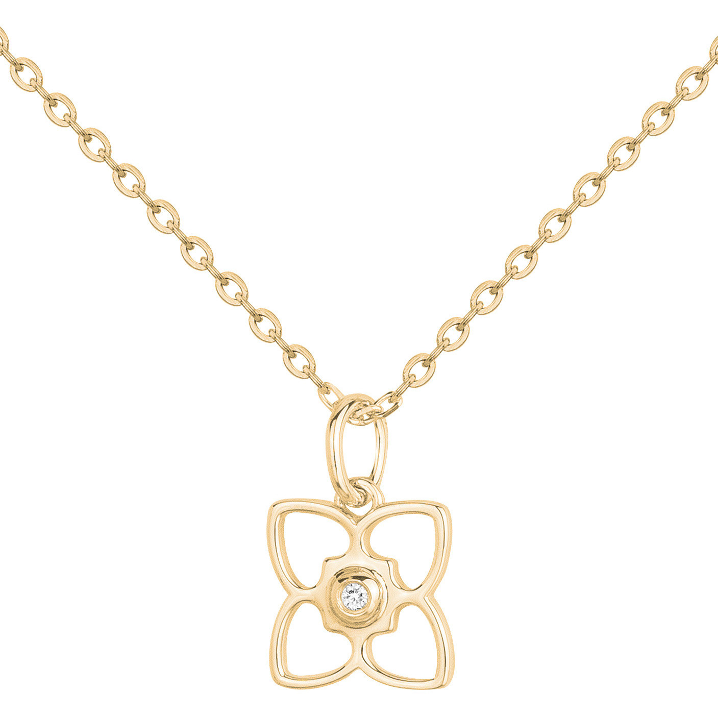Collier diamant et plaqué or « Fiorella » La Garçonne Diamant
