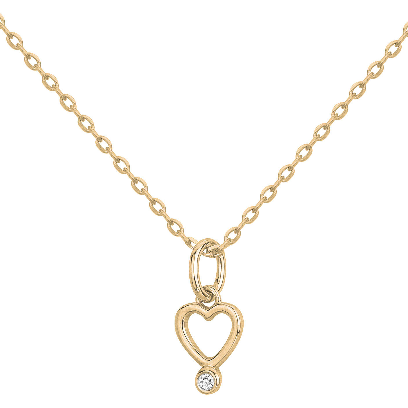 Collier diamant et plaqué or « Douce promesse » La Garçonne Diamant