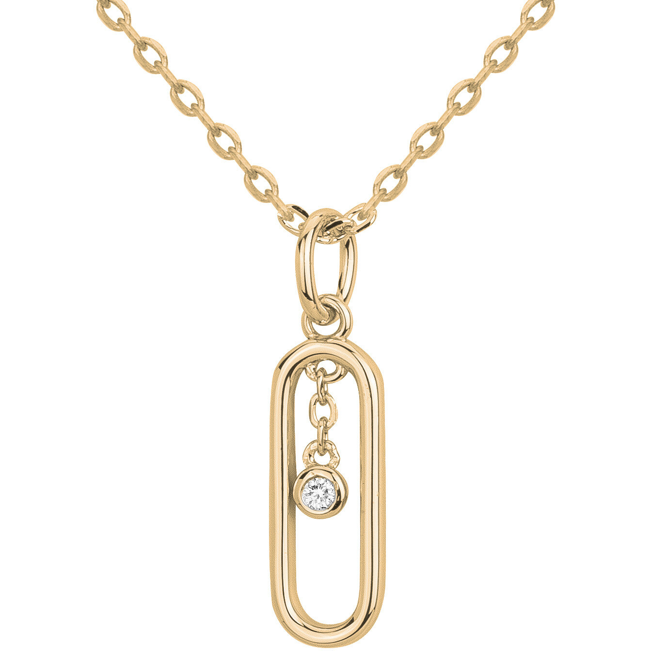 Collier diamant et plaqué or « Délicate » La Garçonne Diamant