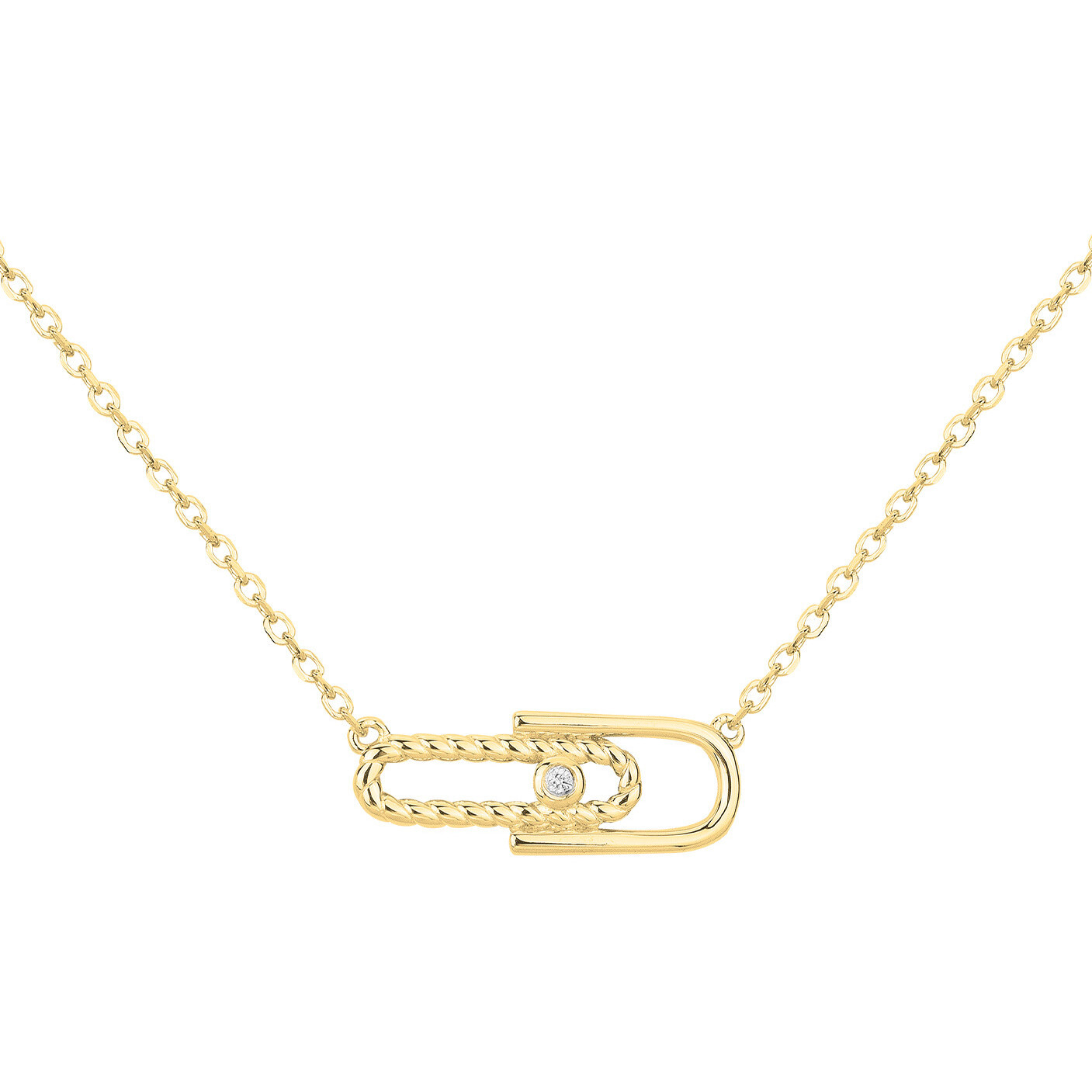 Collier diamant et plaqué or « Évidence Océane » La Garçonne Diamant