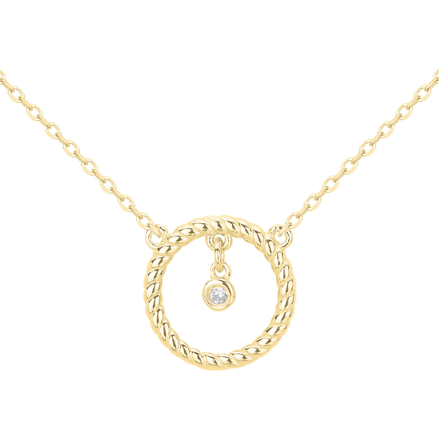 Collier diamant et plaqué or « Rêveuse » La Garçonne Diamant