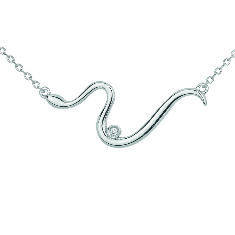 Collier diamant et argent « Mille-et-une nuits Le serpent » La Garçonne Diamant