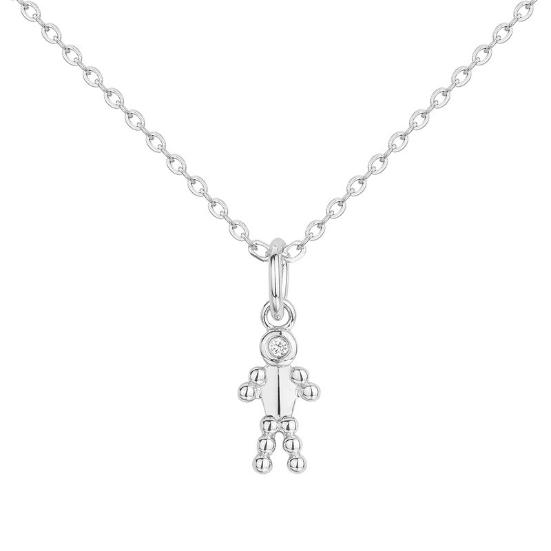Collier diamant et argent « Petit précieux » La Garçonne Diamant