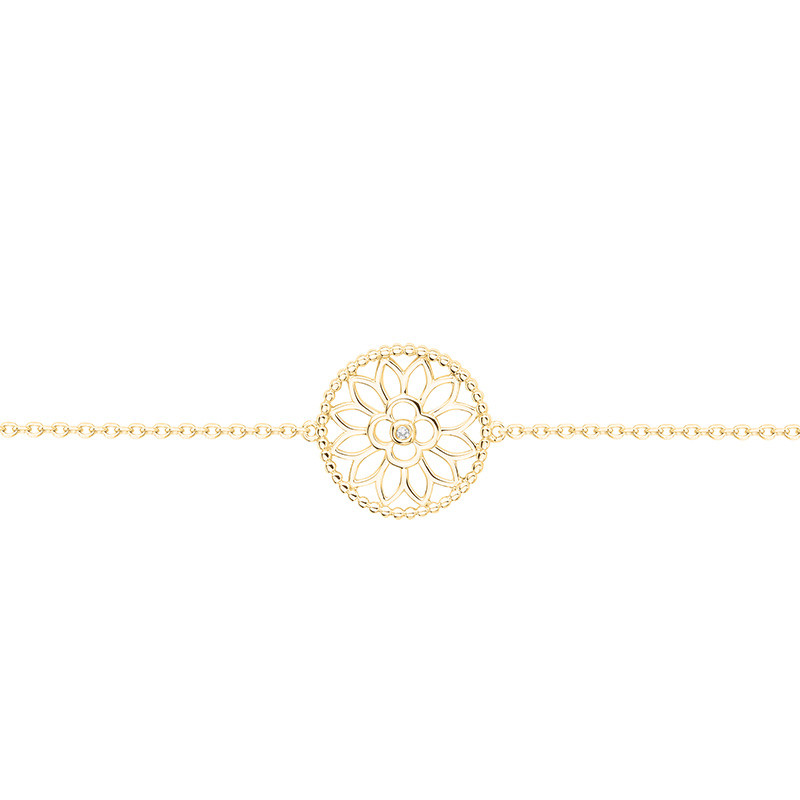 Bracelet diamant et plaqué or « Vecchio » La Garçonne Diamant