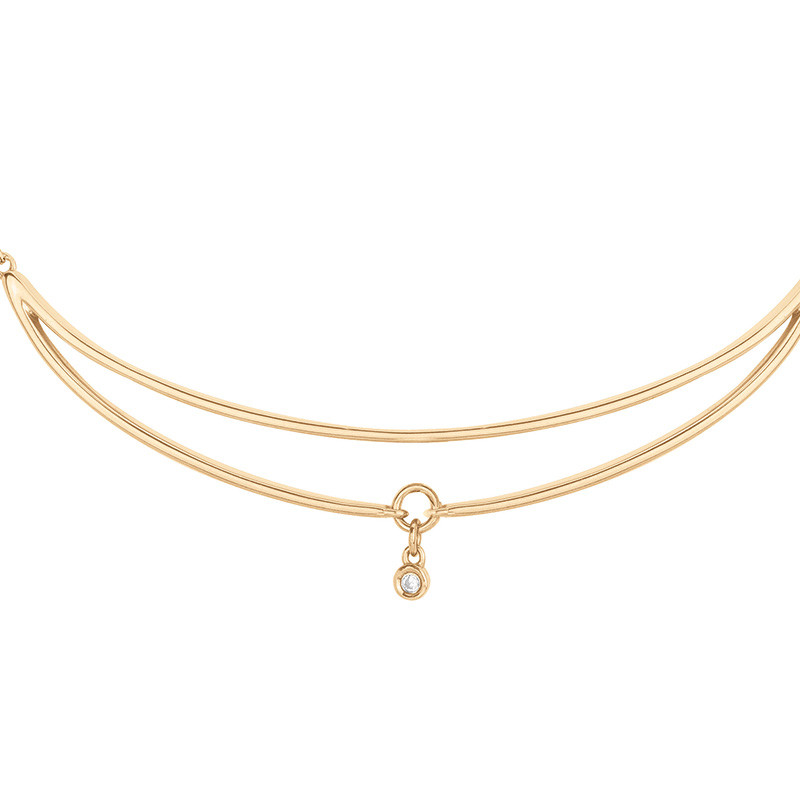 Collier diamant et plaqué or « Optimiste » La Garçonne Diamant