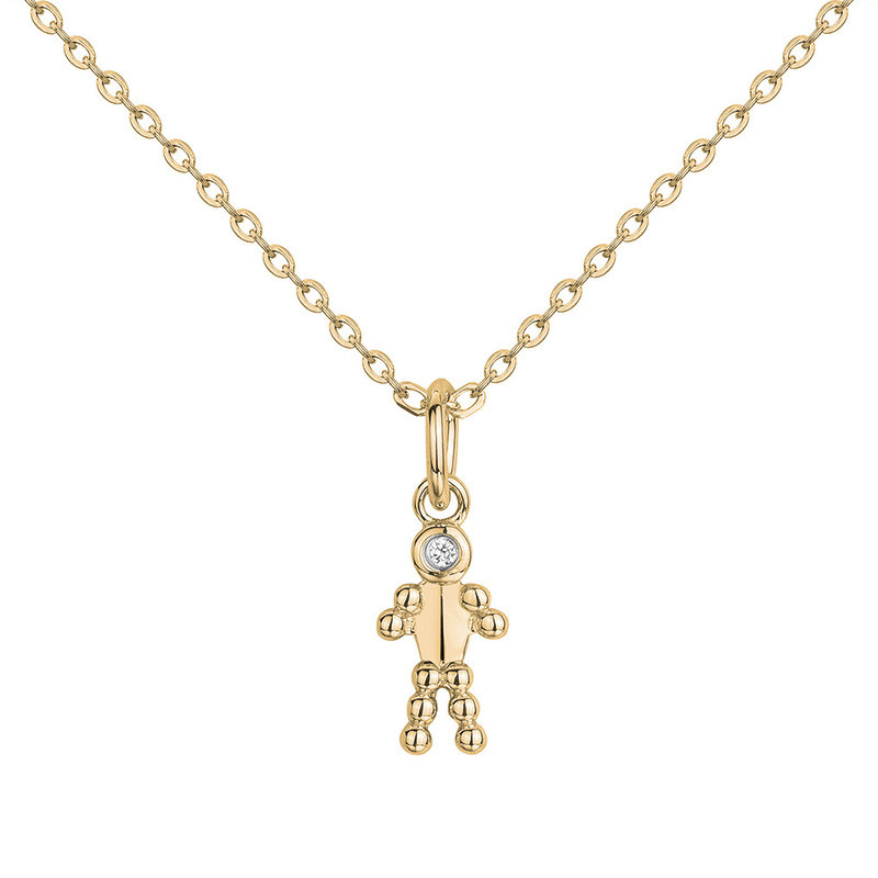 Collier diamant et plaqué or « Petit précieux » La Garçonne Diamant